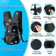 Newborn Pet Carrier Backpack Adjustable, Waterproof Outdoor Fabric, Breathable Mesh, Fits Dogs 8.8 to 26 lb, Black