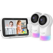 Hubble Connected HCSNPGLH2 Nursery Pal Glow and Twin with 2 Cameras White