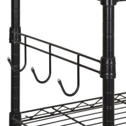 Hyper Tough 3-Tier New Multipurpose Rolling Cart for Adult, Black Color, 495lbs Load Capacity