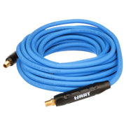 HART Tools Lay Flat Pneumatic Air Hose, 50 ft, 1/4 in, Kink Resistant, 360 Swivel Fittings, 300 PSI, Black