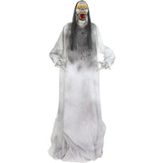 Haunted Hill Farm HHLURCHWMN-1FLSA 5.9 ft. Animatronic Lurching Woman by Tekky, Halloween Animatronic, Scary Indoor House Prop & Decoration