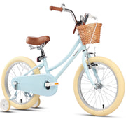 Glerc 18 Inch Kids Bike for Girls, Retro Vintage Style, Blue