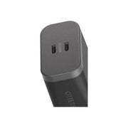 OtterBox Premium Pro Power Adapter, 60 Watt, Dual USB-C Outputs, Programmable Power Supply, Nightshade Black