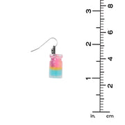 Claires Tween Girls Rainbow Milkshake and Drink Dangle Earrings, 2-Pack
