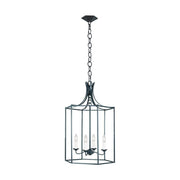 Generation Lighting Bantry House 4 Light Chandelier, Dutch Blue Alloy Steel, 17 in Wide, Ceiling Mount, AC1014DBL
