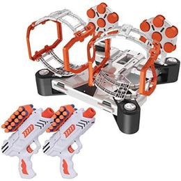 USA Toyz B3229 AstroShot Gyro Rotating Object Shooting Games, 2 Blaster and 24 Foam Darts,  Nerf Compatible