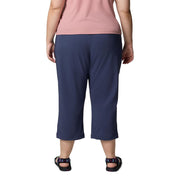 Columbia All Seasons Women's Capri Hiking Pants, Nocturnal Blue, Mid-Rise, Comfort Stretch, UPF 50 Sun Protection, Stain Resistant, 23in Inseam, 211964