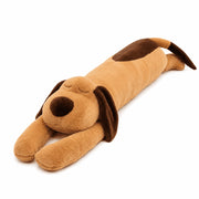 Vanelink Living Extra Long Dog Body Pillow Plush, Soft Stuffed Animal, Full-Body Support, Brown, Giant Size