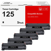 Vipink Toner Cartridge Compatible with Canon ImageCLASS MF3010 and LBP6000, Black, 5-Pack, 125 CRG-125