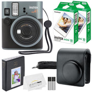 Fujifilm Instax Mini 41 Instant Film Camera, Auto Exposure, Twist Lens, Black, Accessory Bundle with 20 Prints, Camera Case, Photo Album, Microfiber Cloth