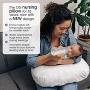 The Boppy Company New Nursing Pillow, Tan Checkered Stripes