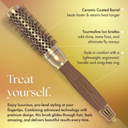 Olivia Garden NanoThermic Ceramic Ion Round Thermal Hair Brush 3-Piece Set Gold Chocolate 716-NTDL03