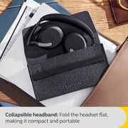 Jabra Evolve2 65 Flex Wireless Bluetooth On-Ear Headset with Active Noise Cancellation, USB-A and Bluetooth Connectivity, Blue