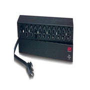APC Basic Rack Power Distribution Unit, 1U Horizontal Mount, 20A 120V, 10 NEMA 5-20 Outlets, 12 ft Cord, Black, AP9563