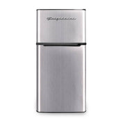 Frigidaire EFR451-C 4.5 Cu. Ft. 2 Door Mini Fridge w/Top-Mount Freezer, Platinum Finish, Chrome Trim, Slide-Out Shelves