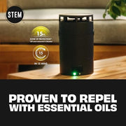 Stem Outdoor Mosquito Repellent Zone Device Starter Kit with Solar and USB-C Charger, 15 Ft Protection Zone, 1 Device, 1 Refill Pod