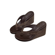 International Selection Womens Platform Wedge Sandals, Brown, 8 US W(40)