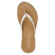 OluKai Honu Flip-Flop Beach Sandals for Ladies - Bright White/Golden Sand - 8M