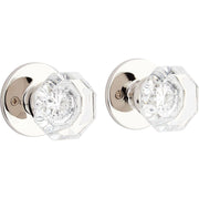 Signature Hardware 479291 Tama Solid Brass Dummy Door Knob Set, Polished Nickel