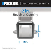 REESE 3709660 Class 3 Multi-Fit Trailer Hitch, 2 In. Receiver, Rated 5000 lbs GTW