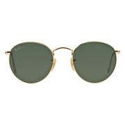Ray-Ban Round Metal RB3447 Glass Sunglasses - Gold/Green Classic G-15 - Standard