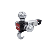Hyper Tough Towing Hitch Ball Mount with 1-7/8 in, 2 in, 2-5/16 in Balls and Hook, Steel, Class V, Black