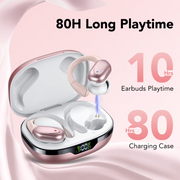 Tikland X17-Pro Wireless Earbuds, Bluetooth 5.3, HD Stereo, Active Noise Cancellation, IPX7 Waterproof, Sports In-Ear Headphones with Mic, Rose Gold
