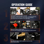 KFFKFF V-0.25/8 Gas Air Compressor with 7HP Engine, 13.2 Gallon Horizontal Tank