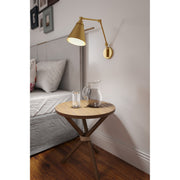 Avec Brynlee Collection Transitional Champagne Bronze Wall Sconce with Metal Shade, Size:7.25