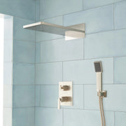 Signature Hardware 414750 Calhoun Shower System with Rainfall Shower Head and Hand Shower, Brushed Nickel