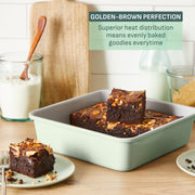 T-Fal Refresh Ceramic Nonstick Bakeware Set, 5-Piece Stackable Pans, Mint Green, Oven Safe to 450F, J177S564