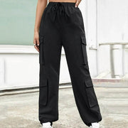Ramiter Women's Athletic Jogger Pants with Pockets, Black Small