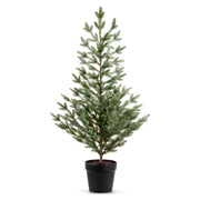 DEMDACO Forest Green Acrylic Artificial Potted Holiday Tree with Warm White Lights, 50 Inch, Classic Black Pot, 2020220682