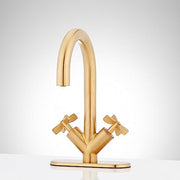 Signature Hardware 35cac6d4-bb8e-4121-8dca-1af17cd37ab8 Vassor 8 in. Single Hole Bathroom Faucet Brushed Nickel with Pop-Up Drain