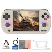 Anbernic RG40XX H Handheld Game Console, 4 Inch IPS Display, Linux 64-Bit System, 64GB Storage, WiFi Bluetooth, HD TV Output, Gray