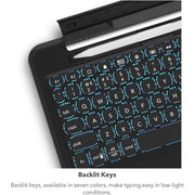 ZAGG Rugged Book Keyboard Case for iPad Pro 11-inch M4 and M5, Backlit Laptop-Style Keys, Multi-Device Pairing, Detachable Keyboard, 6.6 Feet Drop Protection, Black