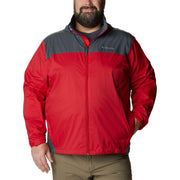 Columbia Glennaker Lake Rain Jacket for Men - Mountain Red/Graphite - 4XL