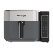PowerXL AF4082-0BP-ID 8Qt AIRMAX Air Fryer with 6 Pre-sets, Gray & Stainless Steel