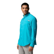 Columbia Men's PFG Tamiami II Long Sleeve Button-Down Shirt, UPF 40 Sun Protection, Ocean Teal, X-Large Tall, 1286064