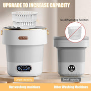 Generic Portable Washing Machine, Foldable Mini Washer with 20L Capacity, Spin Basket, Collapsible Compact Design for Apartments Dorms Travel RV
