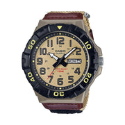 Casio Outdoor Analog Watch with Nylon Strap - Tan