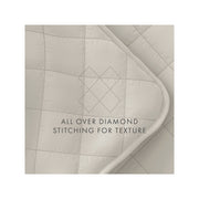 Casual Comfort Diamond Stitch Quilt Set - Natural
