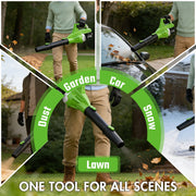 CATGOOD Cordless Leaf Blower, 200 MPH Wind Speed, 850 CFM Air Volume, 8-Speed Settings, Lightweight Handheld Electric Blower with 24.0Ah Batteries and Charger