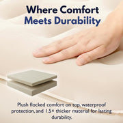 King Koil 29191 Plush Pillow Top Twin Air Mattress with Built-in High-Speed Pump for Camping, Beige