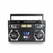 Emerson Retro Portable CD Boombox with Bluetooth, AM/FM Radio, AUX Input, Rechargeable Battery, Black, EPB-3004