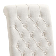 Coaster Company CCA-190162 Mapleton Tufted Upholstered Fabric Dining Chairs in Beige Cream & Black