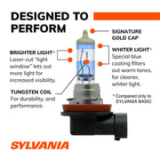 Sylvania H11SU.BP2 H11 Silverstar Ultra Halogen Headlight Bulb, 2 Pack