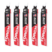 Milwaukee 48-00-5561 6 in. 8 TPI TORCH Nitrus Carbide Teeth SAWZALL Reciprocating Saw Blade, 5PK