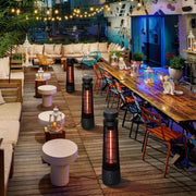 ATR ART to REAL 1200W Patio Infrared Electric Freestanding Heater, IP55 Waterproof, Touch Switch, Black