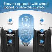 Tisscare Shiatsu Foot Massager with Heat, Simulated Hands Massage, Adjustable Intensity and Timer, 360 Support Bar, Detachable Breathable Sleeves, Gray